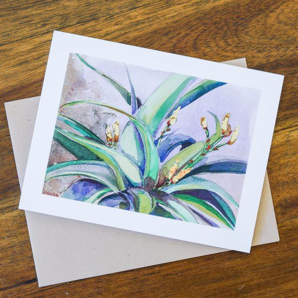 Lavender Aloe Note Card Santa Barbara Note Cards - Karin Shelton, The Santa Barbara Company